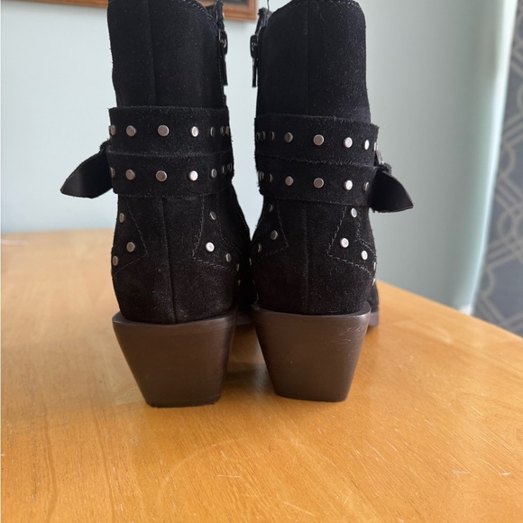 Crown Vintage Black Studded Ankle Booties - Picture 7 of 8
